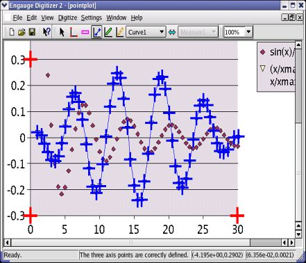 engauge digitizer curve point tool